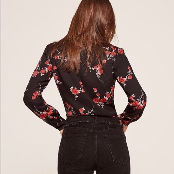 Reformation Dottie Top, Rose Pattern, XS - Picture 5 of 10